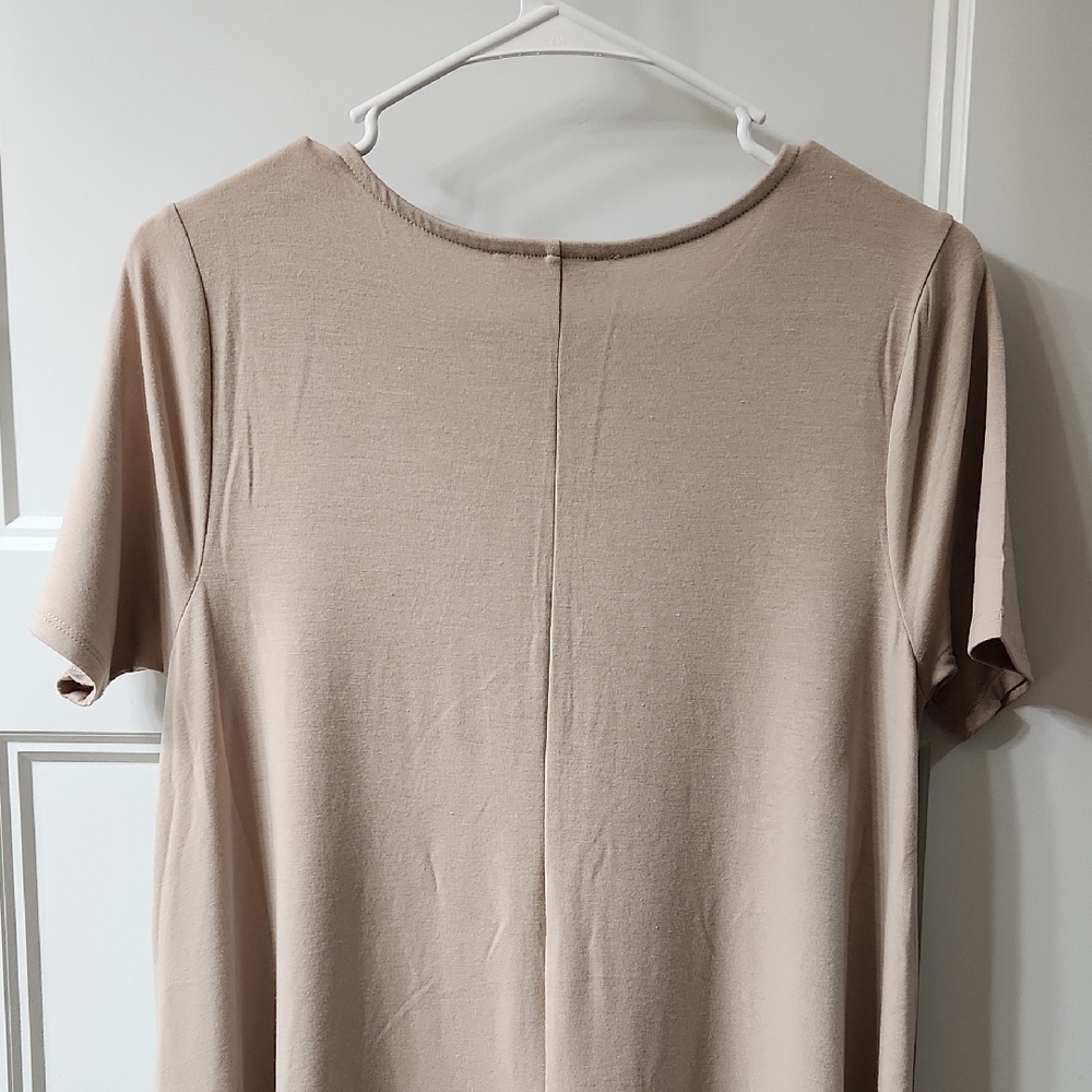 NWOT Zenana Premium Taupe Midi Dress - Picture 5 of 5